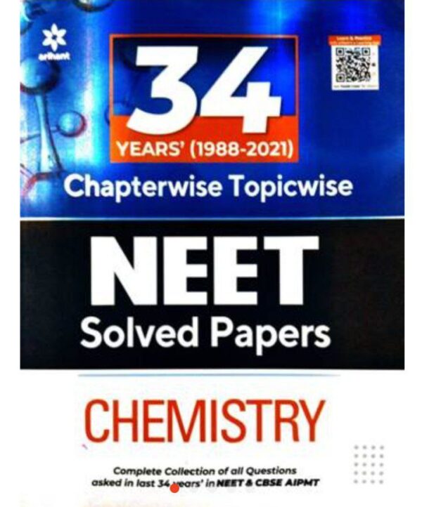 2025 NEET 34 Years Solved Papers Chemistry Book By Arihant Publication | Neet 34 Years Solved Papers