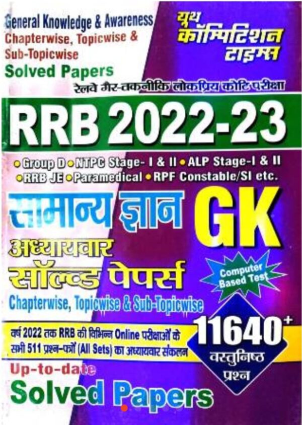 2025 RRB Samanya Gyan Solved Papers Book By Youth Competition Times