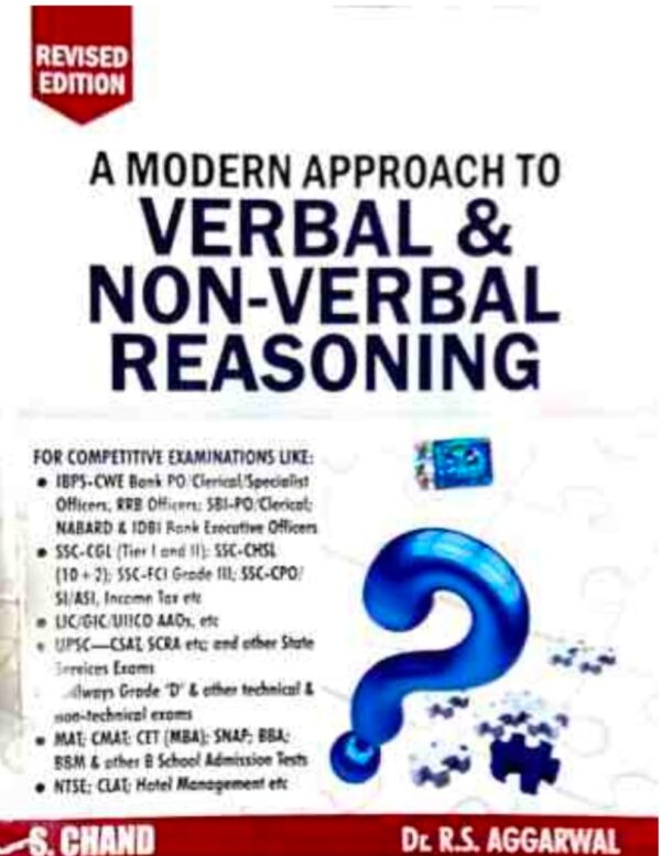 2025 Verbal & Non-Verbal Reasoning Book By RS Aggarwal